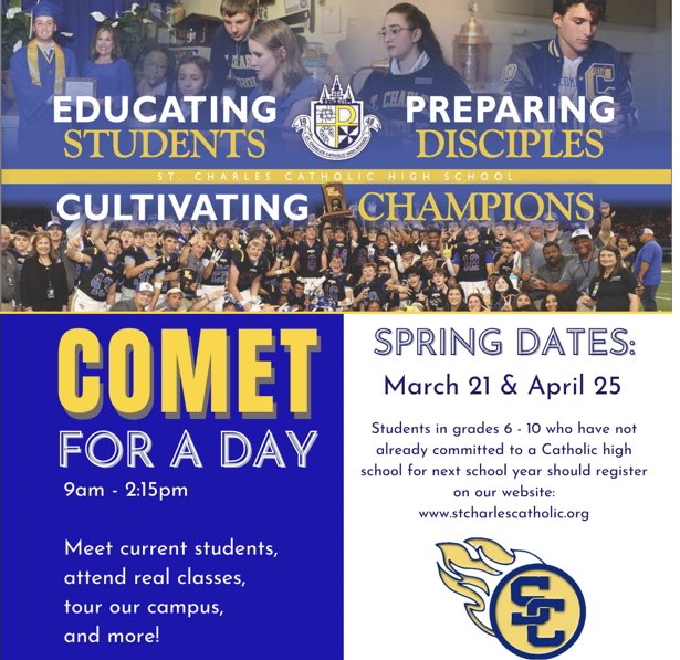 scc_hs's tweet photo. Spend the Day in Comet Country! https://t.co/g2hJmRnu2f