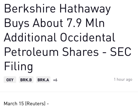 $OXY

Pretty soon he's gonna own the whole float

#OXY #oil #carbonstorage $BRK.B $BRK.A