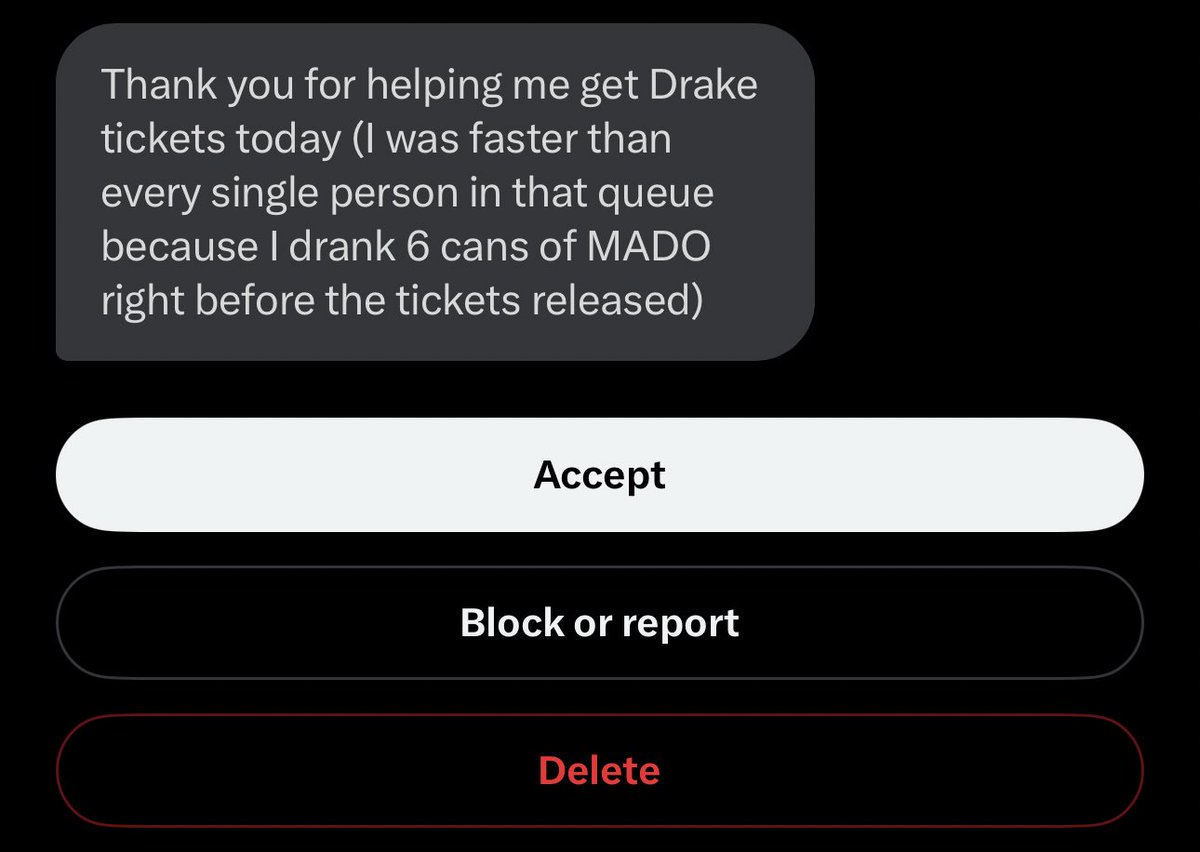 MADOEnergy's tweet photo. Helping customers get Drake tickets was NOT on our bingo cards but here we are https://t.co/TzEXe7f69R