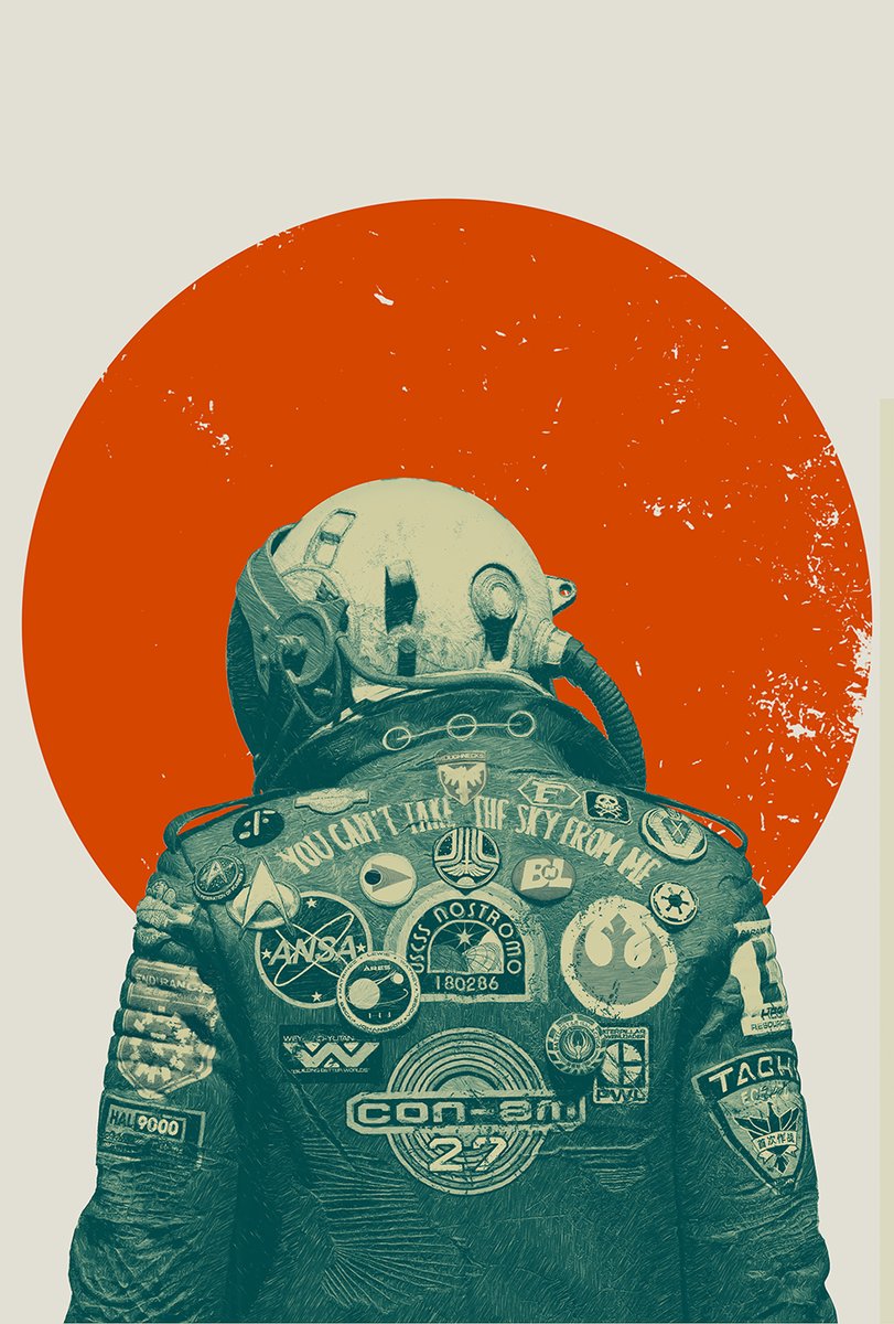 solo from behind japanese flag circle upper body jacket astronaut  illustration images