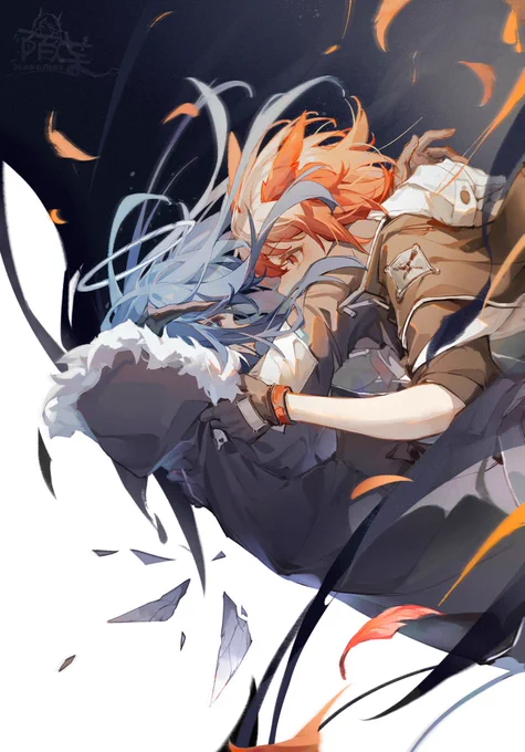 Bringing her out of the gloom. Falling with her.#アークナイツ 