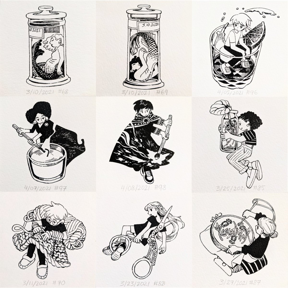 not a single drawing, but, the most powerful I've ever felt as an artist is when I did those little daily ink drawings for 150 days https://t.co/JzyGGEfQcX