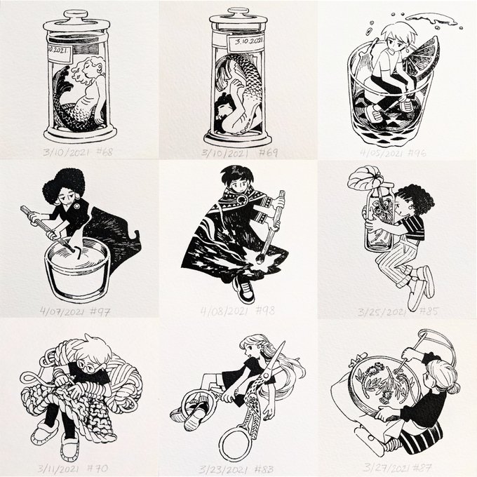 not a single drawing, but, the most powerful I've ever felt as an artist is when I did those little daily ink drawings for 150 days https://t.co/JzyGGEfQcX 