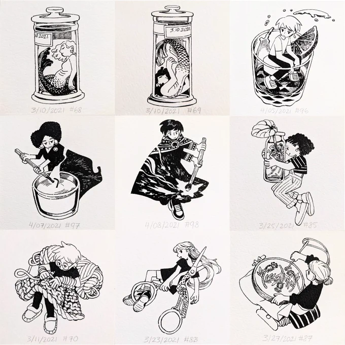 not a single drawing, but, the most powerful I've ever felt as an artist is when I did those little daily ink drawings for 150 days https://t.co/JzyGGEfQcX 