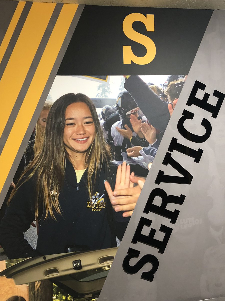 PLU_WSoc's tweet image. Etched in the walls of PLU forever! 

@ellie_reardon repping the “S” = Service for @golutes Core Values!

Way go to Ellie!

You don’t have to be great to serve, but you have to serve to be great! @JonGordon11 

Go Lutes!
#setthestage
#returnready