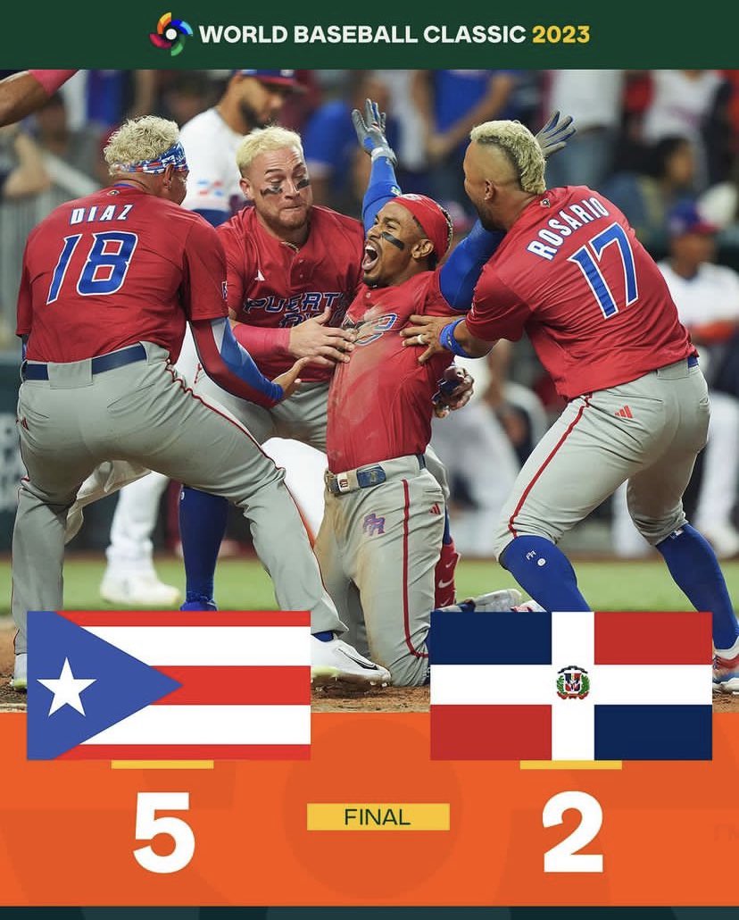 TheClockWorkINC's tweet image. Puerto Rico Defeats Dominican Republic in a 5-2 classic to advance in the WBC, closer Edwin Diaz suffered a knee injury celebrating the win.

WHAT A GAME but a devastating ending for Puerto Rico. 

Prayers Up 🙏🏼 for Edwin Diaz.