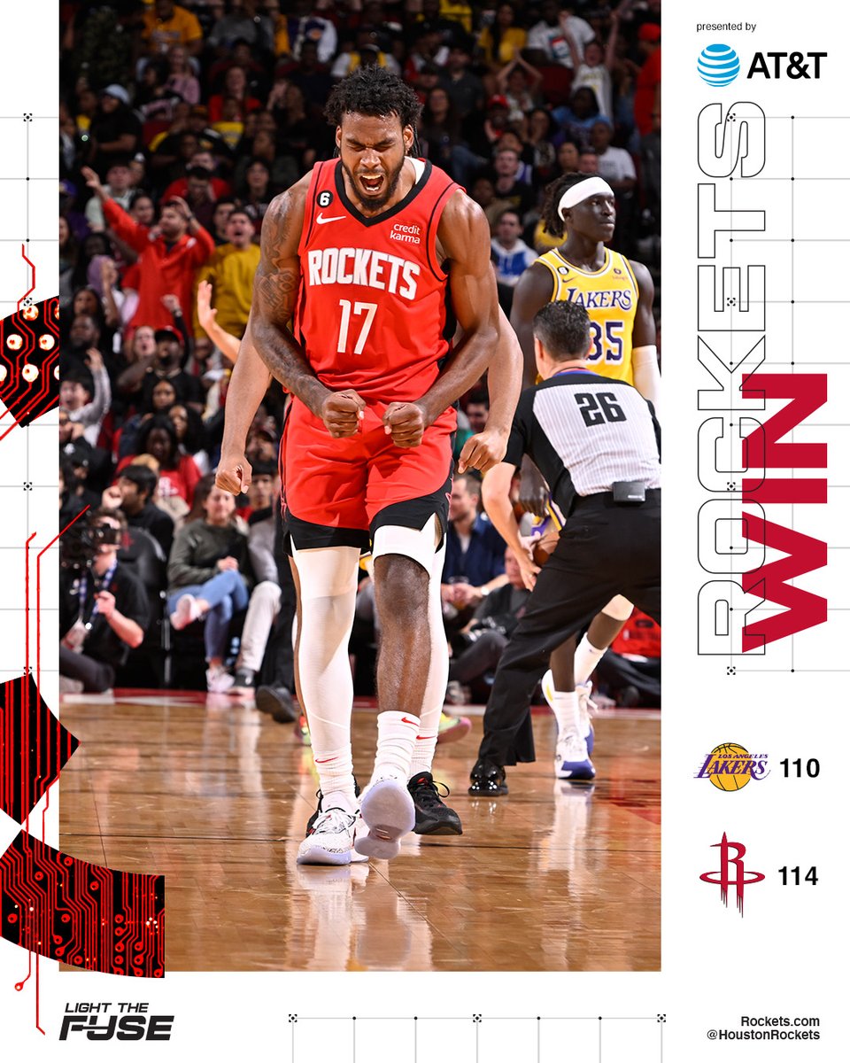 HoustonRockets's tweet photo. Back-to-back dubs 🔥

#LightTheFuse https://t.co/vsUAfChqlF