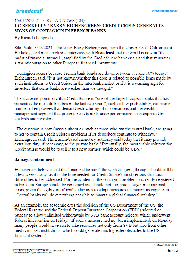 B_Eichengreen's tweet photo. Some comments on European banking problems, part 1: https://t.co/r2ZOCMhq6D