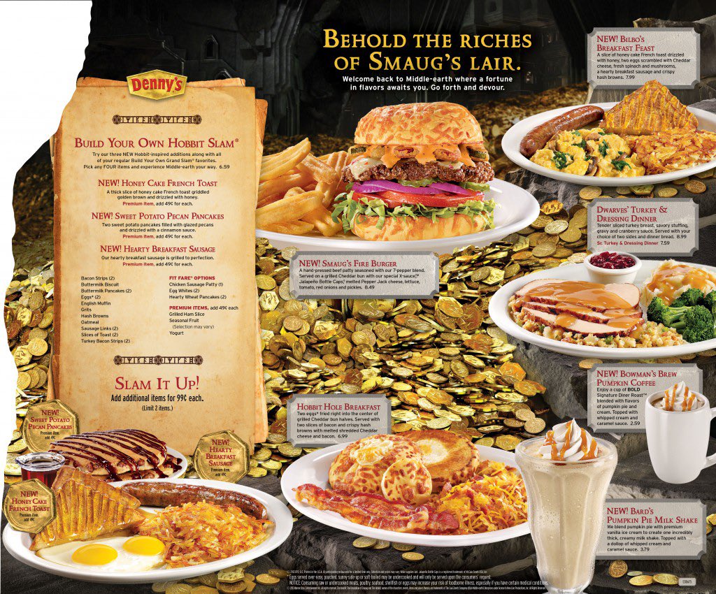 grindhousebabe's tweet photo. i’d do anything to relive the magic that was Denny’s Hobbit themed menu https://t.co/qVRZoOIGPW