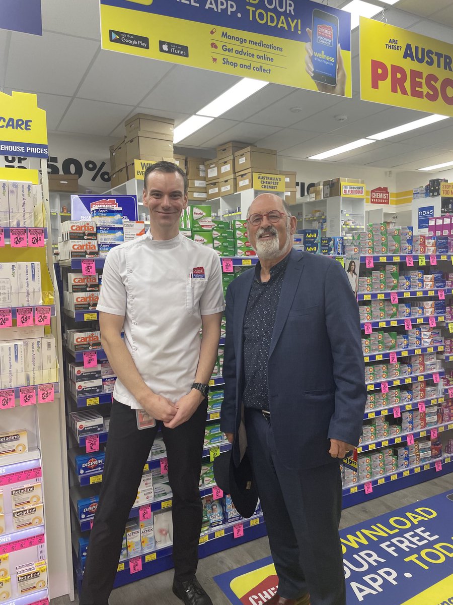 A big ‘THANK YOU’ to Gareth Wells of Chemist Warehouse in Montpelier Retreat on this ‘Thank Your Pharmacist Day’ for the work he does in keeping us all functioning when it comes to our pharmacy needs and a shout out to ⁦⁦<a href="/PSA_National/">PSA</a>⁩ #ThankYourPharmacistDay