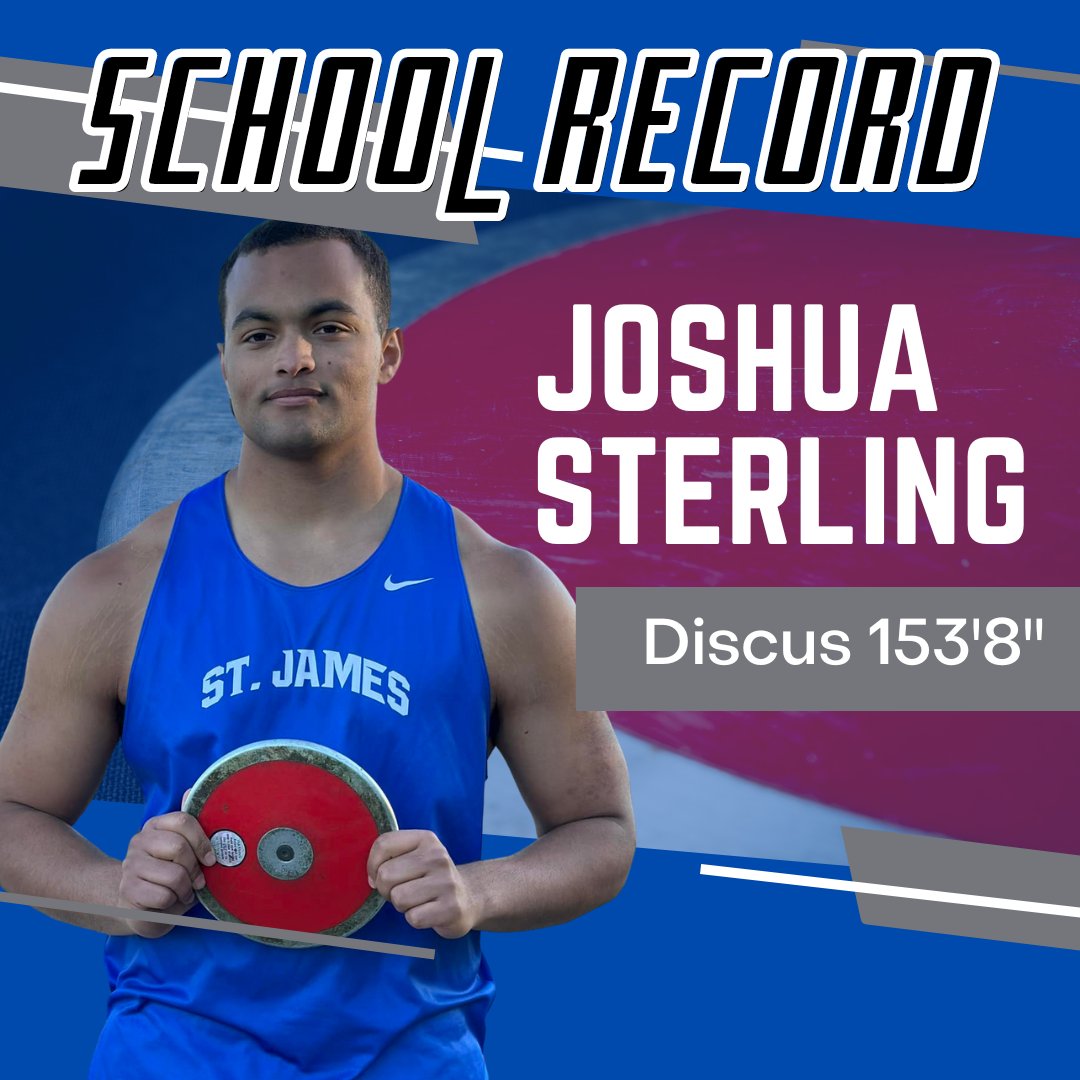 CoachScheuer's tweet photo. SCHOOL RECORD @JSTERLING511 @St_James_Sharks #BeastMode #SharksTrack #Discus #SchoolRecord https://t.co/yIyRCzy1EW