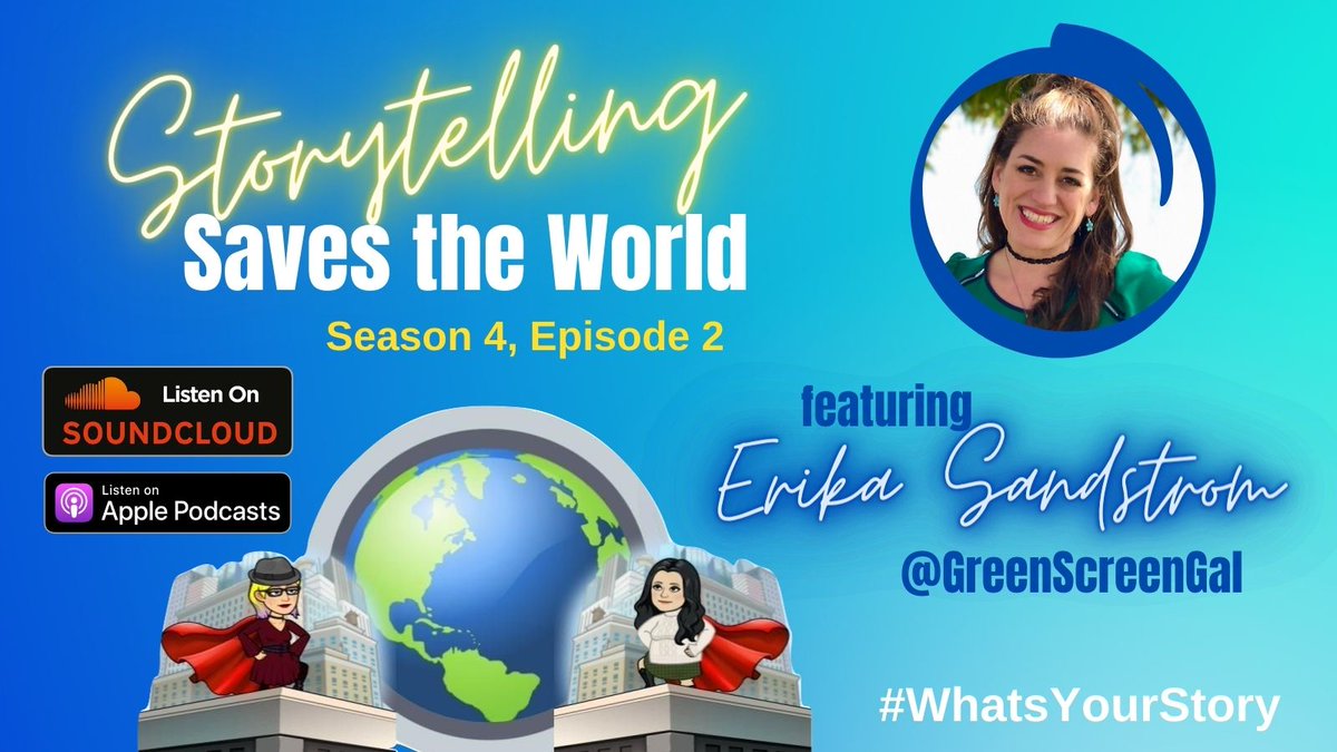 Packwoman208's tweet photo. 🙌 Yaaasss! @GeorgiaTerlaje and I  had a fantastic time 🎙️🤩 talking with @greenscreengal on @DSsavesworld. We can't wait for you to hear it!  
👉https://t.co/ZyUoz9ig5t 

#ISTELive #CUE23 #SpringCUE #WeAreCUE #TeacherTwitter #edtech #digitalstorytelling https://t.co/qeW7Coj3zb