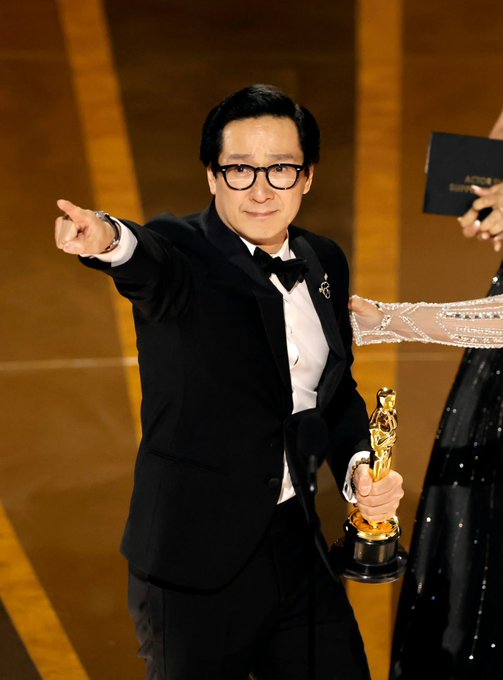 Congratulations Ke Huy Quan, these photos say it all. The emotional connection your work has on the public
