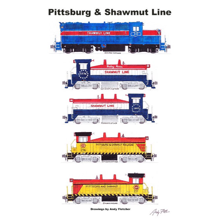 Andy Fletcher on Twitter "I finished drawing Pittsburg & Shawmut SW9 236 for a new Pittsburg