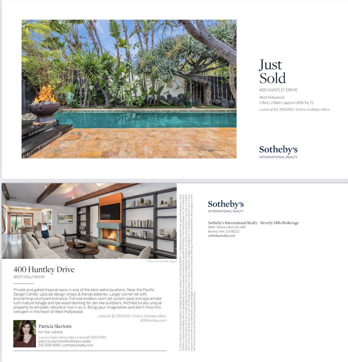 PatriciaSkeri's tweet photo. #sold #westhollywood #foryourlifestyle
#realestate #realestateagent #realtor #realtorlife #sothebys #onlywithus
@mykothedog @sir.socal https://t.co/1B8AxaRU5y