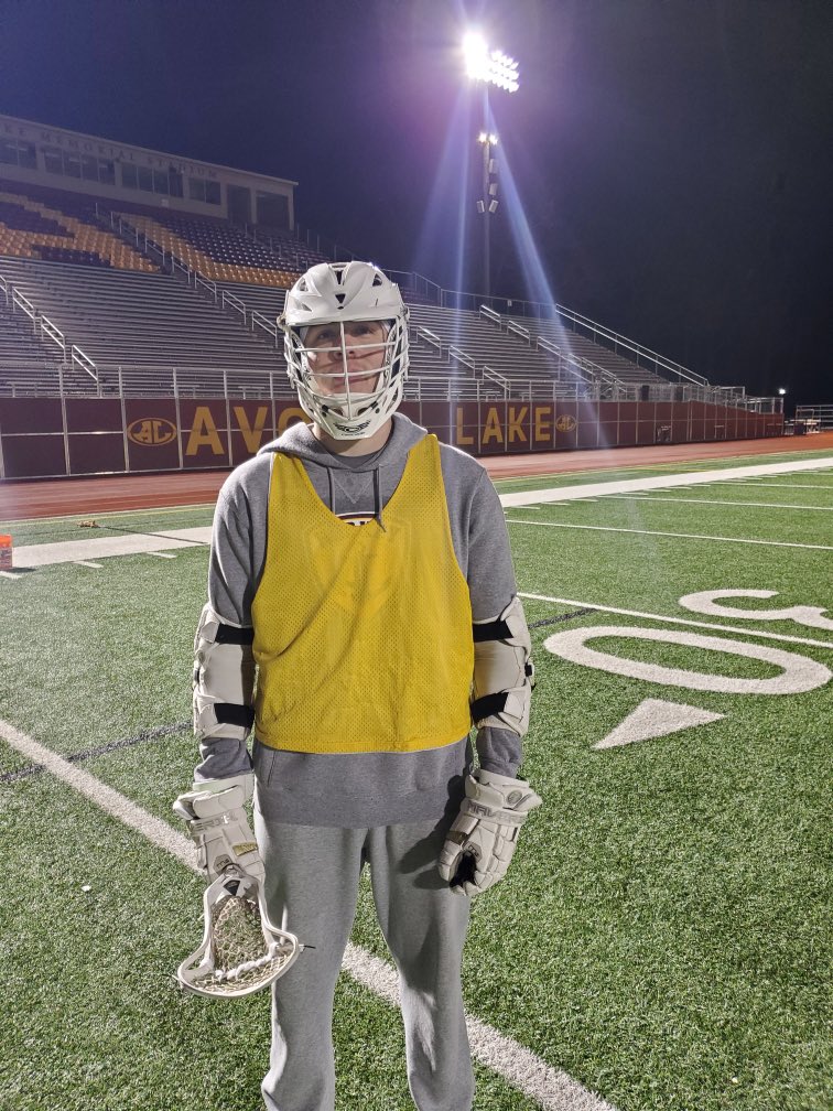 Senior Kevin Graney Kevin got injured at end of hockey season and has worked himself back into shape from injury, and hasn't skipped a beat, directing the offense and and leading.   Welcome back Kevin and congratulations on your gold jersey!