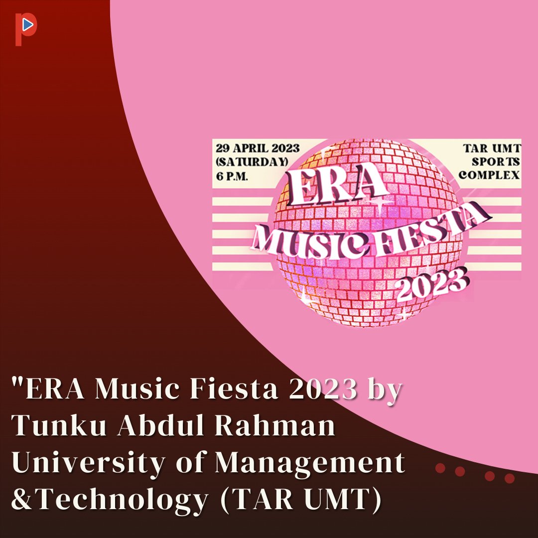 ERA Music Fiesta 2023 by Tunku Abdul Rahman University of Management and Technology (TAR UMT) kicks off on 29 April, 5.30PM, and they’re bringing the hottest Taiwanese music acts to Kuala Lumpur!

 #mypentas #mypentasnews #entertainment #eramusicfiesta #tarumt