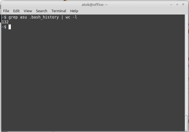 90ae1fcc's tweet image. saya menulis asu di #linuxterminal sebanyak 132 kali sampai hari ini