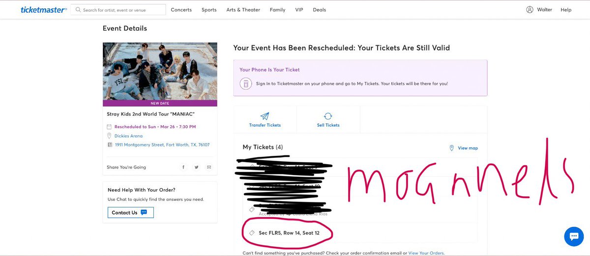 moannels's tweet photo. ‼️WTS‼️

Hey guys!! Im selling:

1 FLOOR TICKET for the Stray Kids 2nd World Tour “Maniac” 

Venue: Fort Worth (Dickies Arena) 
Date: March 26th (Sunday) @ 7:30pm

FLOOR 5 // ROW 14 // SEAT 12
 
PRICE: bought it as resell at $620 and seeking to get my money back… negotiable https://t.co/BaOqC99w2z