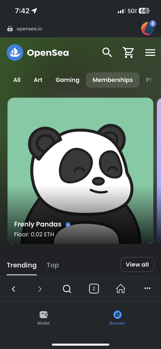 Featured on OpenSea <a href="/FrenlyPandas/">Frenly Pandas 🐼</a>