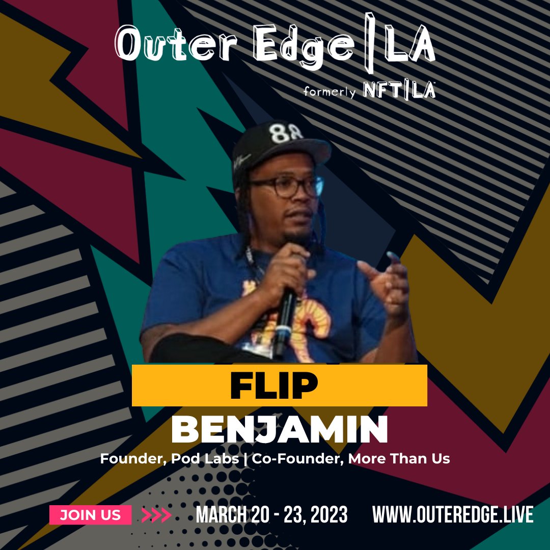 Featured #OuterEdge2023 speaker <a href="/88__Ideas/">FLIP - Meta Architect 88</a> is Founder of Pod Labs and Co-Founder of <a href="/MoreThanUs_/">More Than Us</a>. We're looking forward to the #Metaverse Architect's words next week!

Get tickets: bit.ly/3ZHJiHT
