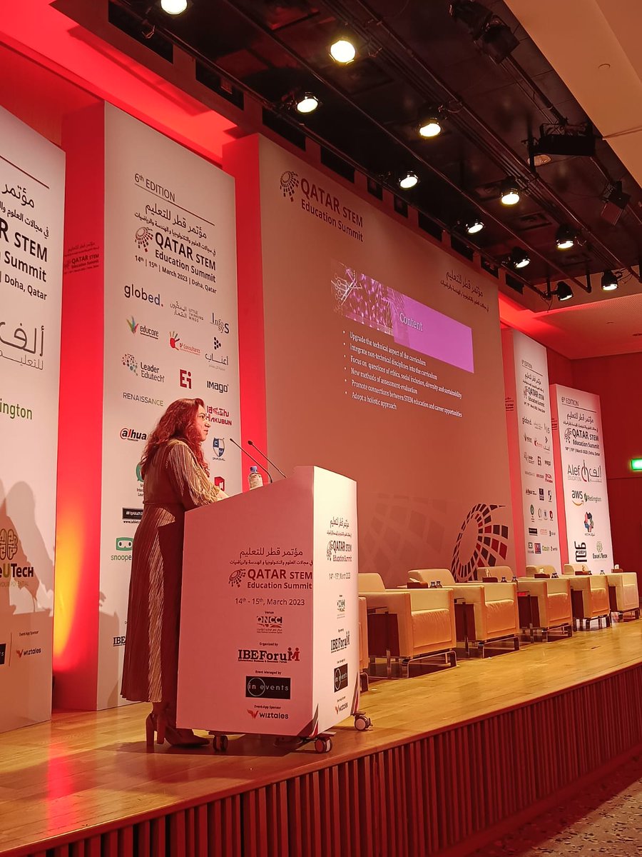 DAY 2 | Qatar STEM Education Summit | 2023
Remarkable speech by @LampouRania , at the Qatar National Convention Centre, for the Qatar STEM Education Summit | 2023.

#stemeducation #conferenceandexhibition #dohaqatar #educationsummit #ibeforumevents #qatarevents #qatareducation