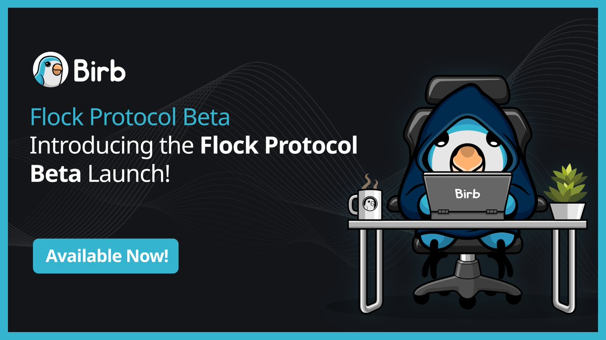 BirbDefi's tweet photo. 🎉 The Flock Protocol Beta has officially launched! 🎉

We are thrilled to announce the highly anticipated  Flock Protocol Beta! 🐥🎉 Get ready to experience cutting-edge tech and help shape the future of digital innovation.

Full details here:
https://t.co/fKyt4RZ0q3 https://t.co/zqdeNLGddP