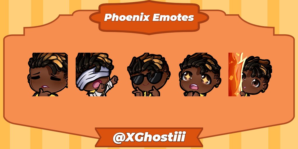 XGhostiii's tweet photo. ๐ New Phoenix Emotes!๐
This $5 emote set would make a great addition to any Phoenix mains stream๐๐ฉ
๐Etsy: https://t.co/dp8TMsIZkk
#ValorantArt #PhoenixMain #ValorantEmotes https://t.co/qp3vEF33ej