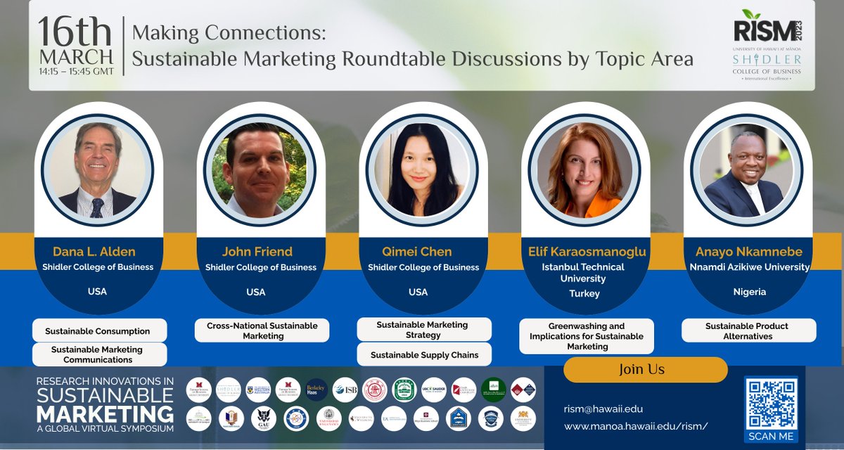 rismsym's tweet photo. Join us on March 16, 2023, from 14:15 – 15:45 GMT for the "Making Connections: Sustainable Marketing Roundtable Discussions by Topic Area" session at #RISM2023. 

Zoom link: https://t.co/SS4uWS5UOl
#RISM2023 #SustainableMarketing #NetworkingOpportunity https://t.co/kUVTP4FCAm