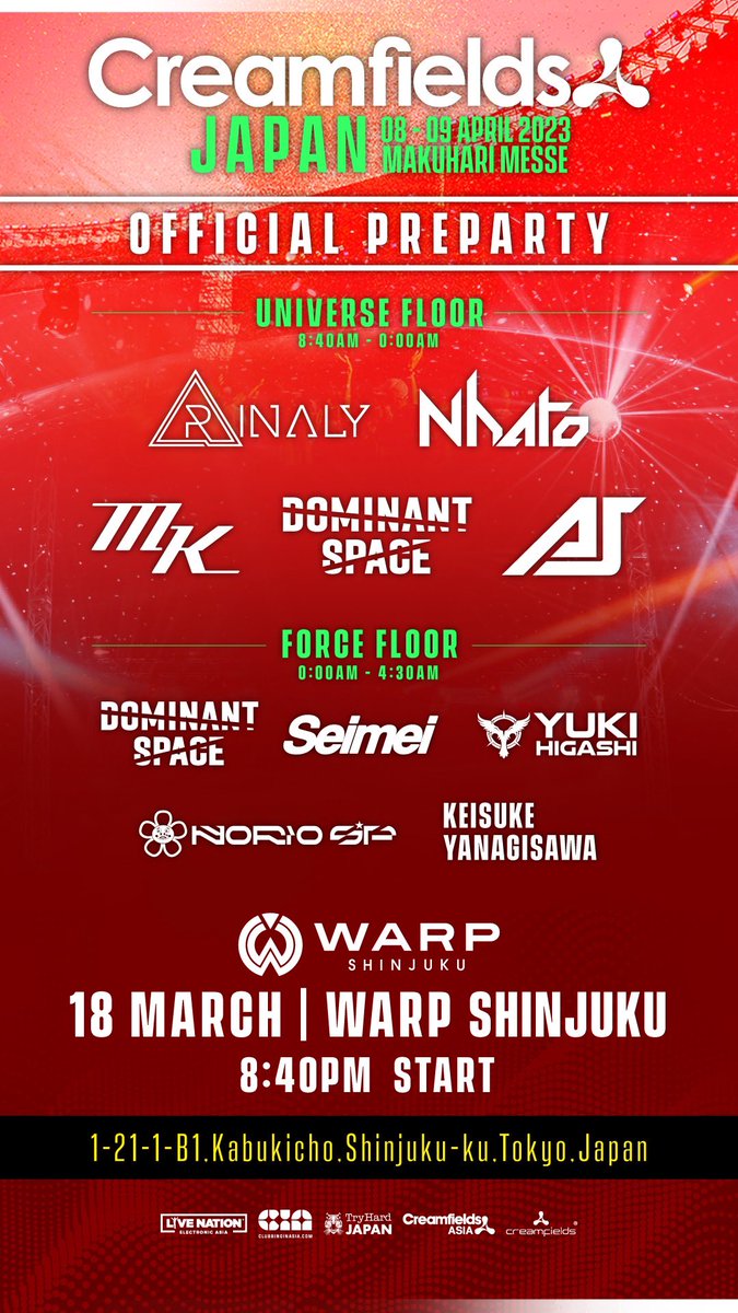 creamfieldsJP's tweet photo. ／
Creamfields JAPAN
OFFICIAL PREPARTY🪅
＼

全国各地でCreamfields JAPANの
OFFICIAL PREPARTYが開催決定😎🔥

開催場所・日程などの詳細は
バナーをチェック👇

Creamfields JAPANについての
詳細はこちら👇 
https://t.co/9kpvx9Ckxs https://t.co/j7y88H1C2w