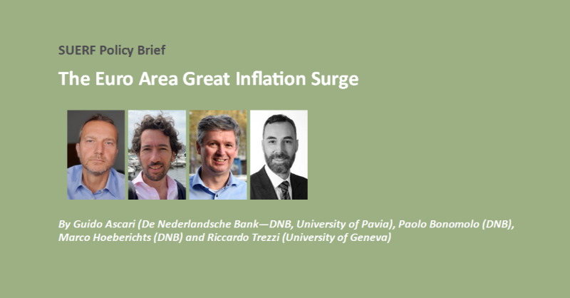 suerf_org's tweet photo. #SUERFpolicybrief "The Euro Area Great Inflation Surge" by Guido Ascari (@DNB_NL, @unipv), Paolo Bonomolo (DNB), Marco Hoeberichts (DNB), and Riccardo Trezzi (@UNIGEmedianews)

#Inflation #Demand #Supply