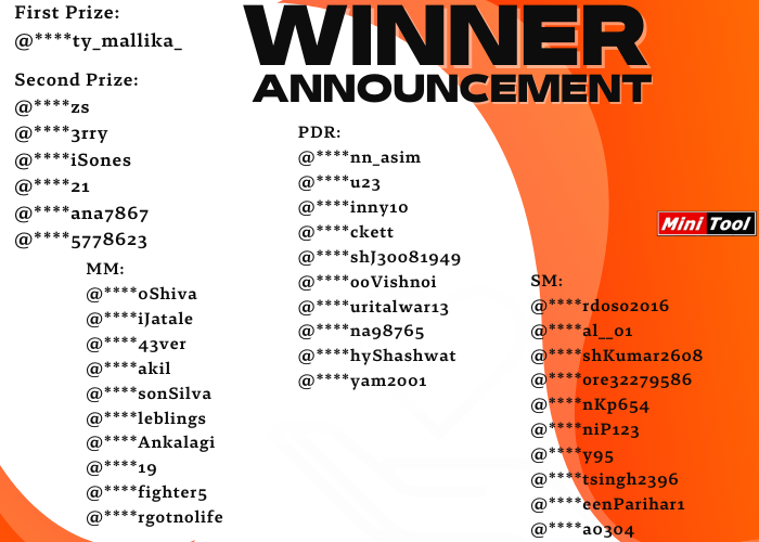 minitool_'s tweet image. ☀️☀️☀️The first round of March&apos;s Giveaway has ended, thanks for all your participation!

Congratulations to all the winners!🥳🥳🥳

🚩The prizes will be given out with the second round of prizes, thank you for your patience.

#Giveaway #campaign #win