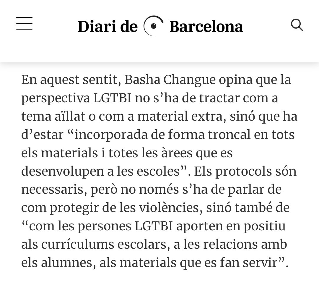 bashachanguerra's tweet photo. #LGBTQ 
Parlem amb @diaridebcn de polítiques LGBT a l'àmbit municipal:
✅Incorporar la realitat dissident als entorns educatius i serveis públics d'atenció,
✅mantenir la memòria històrica de les lluites LGBT de la ciutat o
✅abordatge no punitivista pels agressors
@CUPBarcelona https://t.co/d1j5cTKRvK