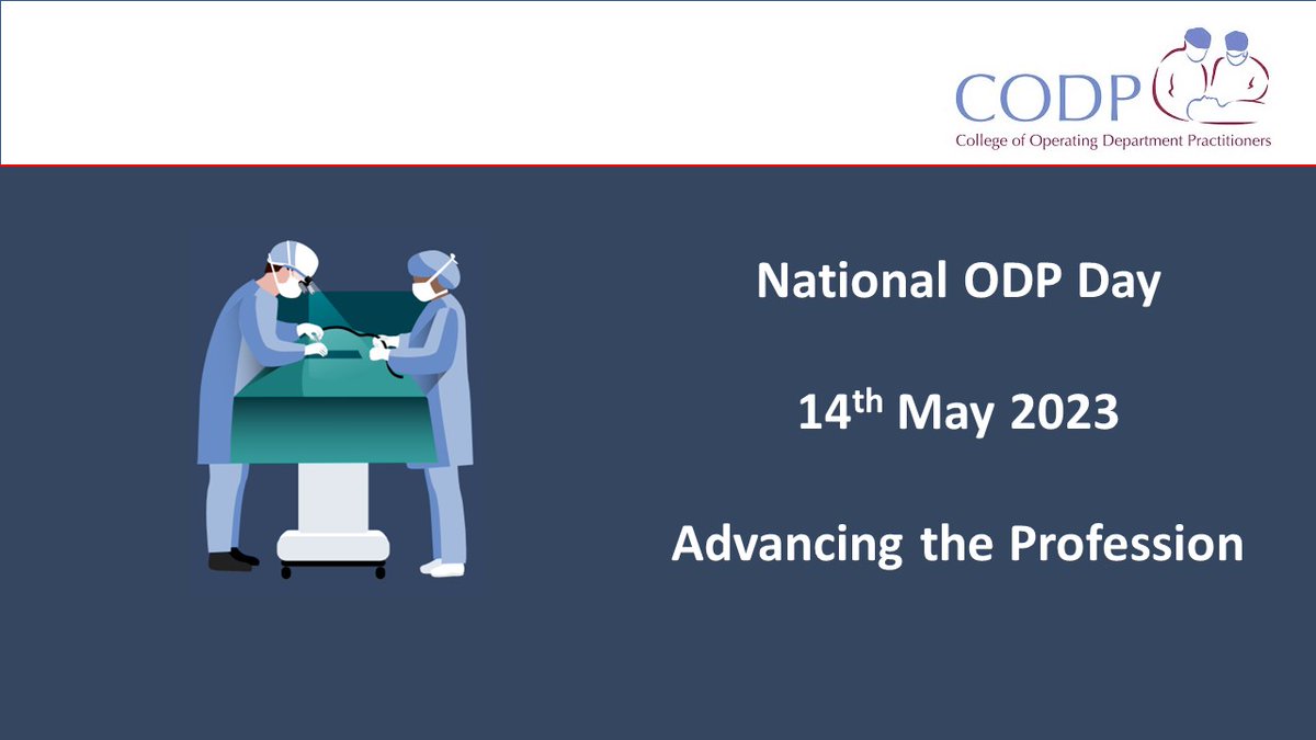 📣National ODP Day 🔹The theme for National ODP Day 2023 is Advancing the Profession. National ODP Day is a great occasion where all Operating Department Practitioners and Student Operating Department Practitioners can celebrate the vital role we play within healthcare (1/6)