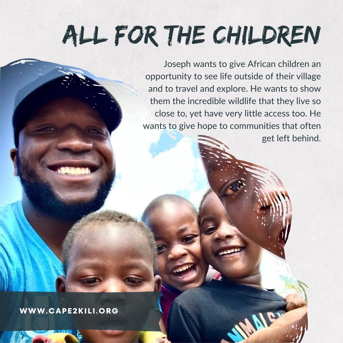 Joseph walked 1,500km around his country Zimbabwe. 
On route, he met many children, vast majority of whom had little experience of the world outside of their village, had no ambitions, dreams &amp; no understanding of the wonders of the natural world that they lived so close to.