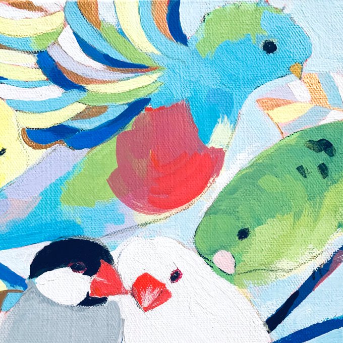 ケツァールさん・文鳥さん・サザナミインコさん制作中 