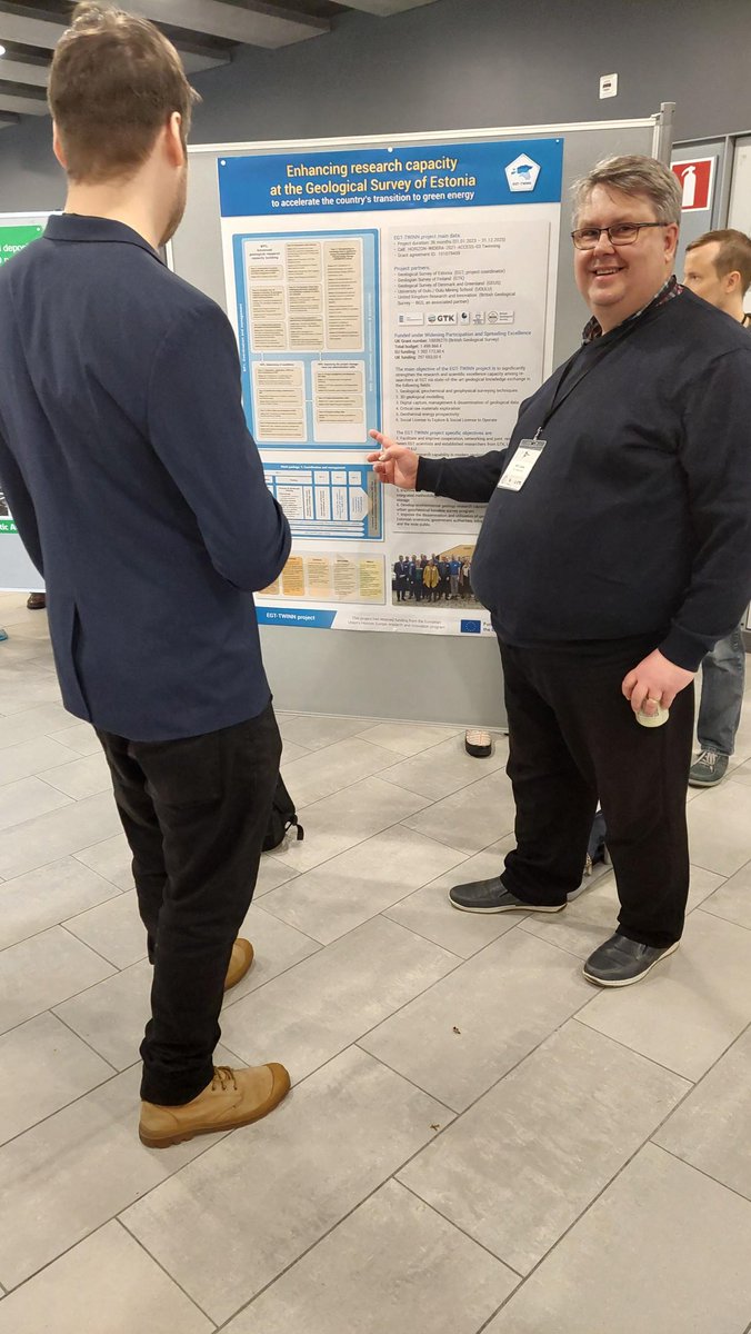 EGT-TWINN project is out to meet people at #GeoDays conference in Helsinki, Finland with prof. Pertti Sarala from the University of Oulu Mining School. https://t.co/KAvYNT93kM