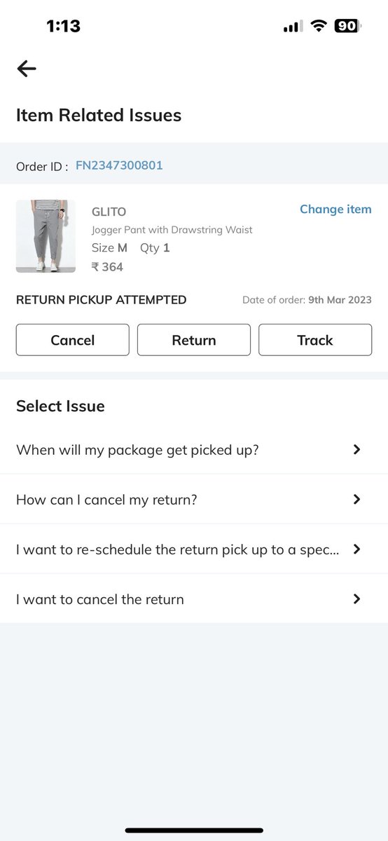MdTajwer's tweet photo. @AJIOLife i have Ordered  two trackpants from ajio but there quality was not good so i made return but when delivery man come for pickup he asked for the tags on it but when I received the product there were no tags. Then he failed the pickup and no support was given by ajio Team https://t.co/xaMO1fKfw9