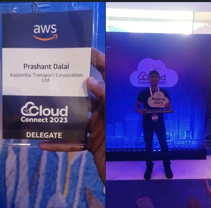 prashantrdalai's tweet image. Hello, here i am representing #kadambasoftec in #AWSCLOUDCONNECT.
Looking forward to learn something to implement with Amazon Web Services (AWS) in future projects.
#aws #amazon #projects