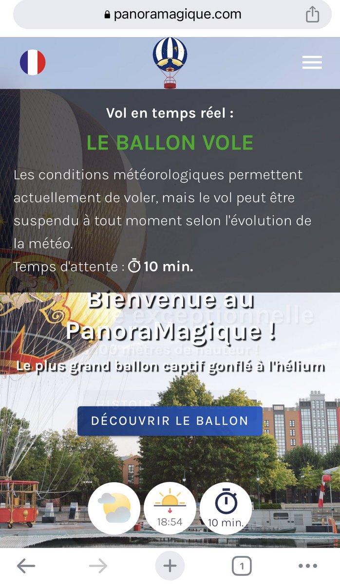 PanoraMagique's tweet photo. https://t.co/f9iSLfShwL poursuit son développement technique. Retrouvez en temps réel les conditions de vol, ainsi que le temps d’attente avant embarquement, sur la page d’accueil ! L’information est également disponible en open data ici : https://t.co/MEC6ehlKAT https://t.co/C4L9B9b9Hi