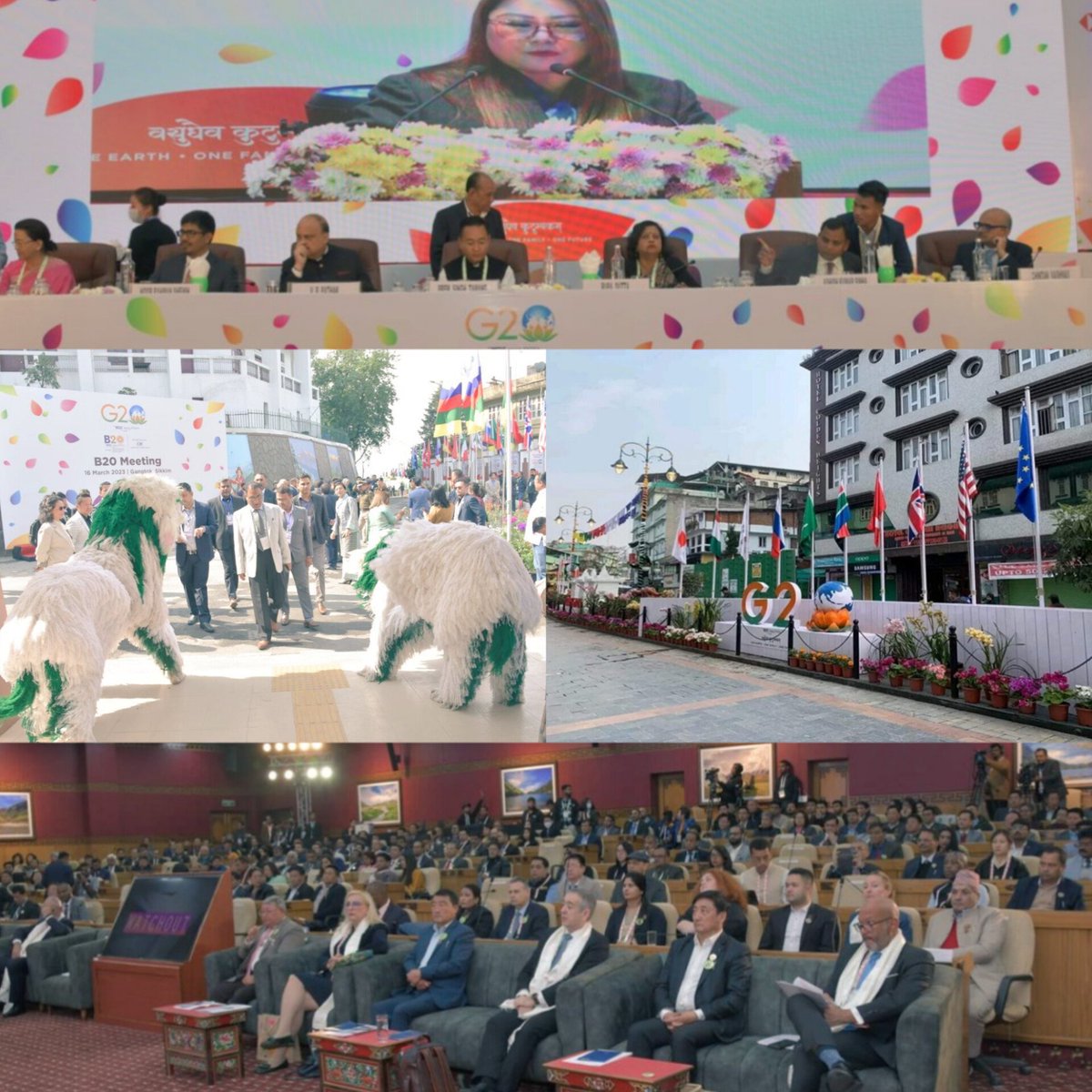 g20org's tweet image. The @b20 conference in #Gangtok focuses on exploring opportunities for collaborations in industries like tourism, hospitality, pharmaceutical &amp;amp; organic farming.

Sikkim Chief Minister @PSTamangGolay addressed delegates participating at the conference.

#G20India