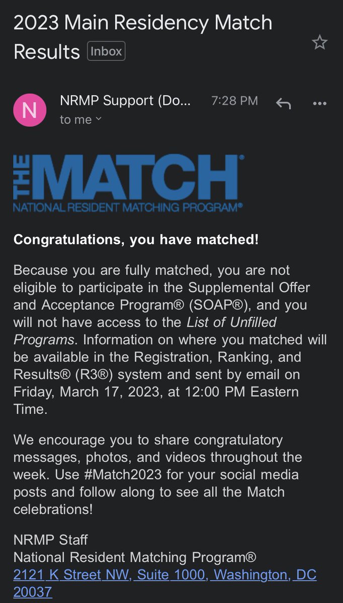 Feeling nothing but gratitude! Couldn't have done it without the support of my mentors, family and friends. Thank you all🌟Soooo exicited for the next phase!!🇺🇸🥳 #Match2023 #Neuromatch