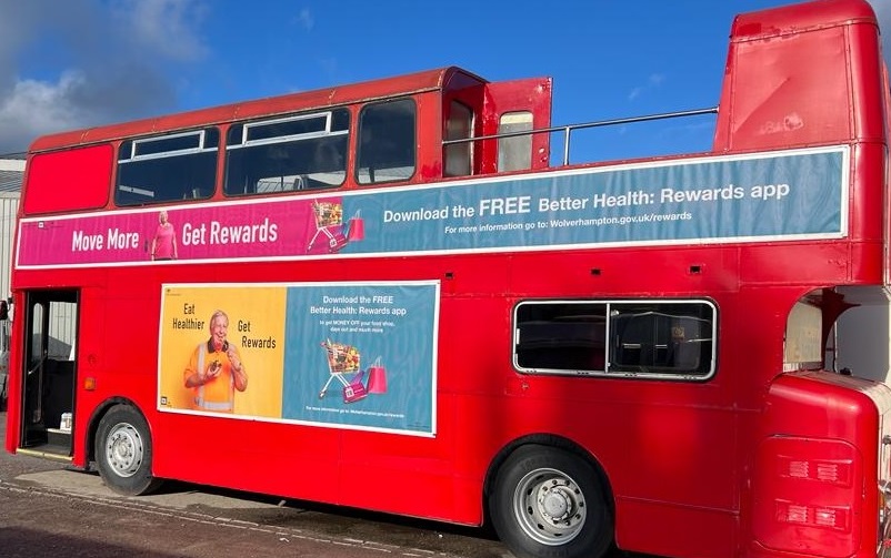 Want to find out more about <a href="/OHID/">Office for Health Improvement and Disparities</a> <a href="/DHSCgovuk/">Department of Health and Social Care</a> #BetterHealthRewards or need help &amp; advice? Catch up with Better Health: Rewards Bus at Ormiston SWBA Academy in Bilston 9.30am-2pm today (Thurs) and Tesco Express, Birches Barn Rd, on Sat 8am-2pm. More info 👉 wolverhampton.gov.uk/rewards.
