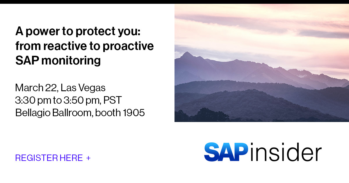 SoftwareOne's tweet image. Do you know how to collect the data you need to identify the weak spots in your #SAP strategy and to make them visible in #Splunk? If not, let us show you! Stop by at our @SAPinsider booth (1905), Bellagio in Vegas: social.swo.co/AN3v50Ne4Ra 

#SAPonCloud #OneStepAhead #SAPexperts