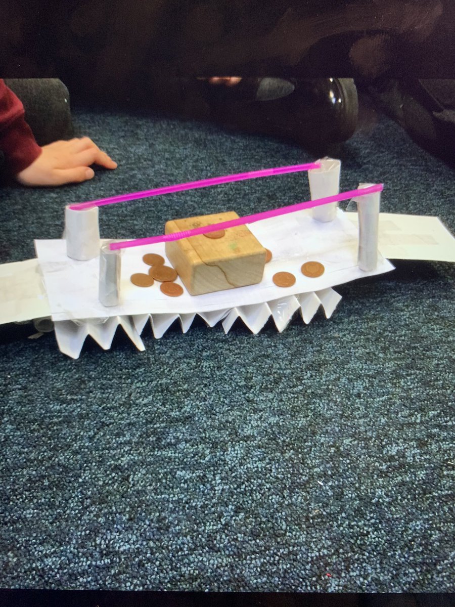 HartfordmanorY5's tweet photo. British Science Week - Connections We used our knowledge of forces, weights and measures to build bridges #HMScience https://t.co/UxilwQ79h2