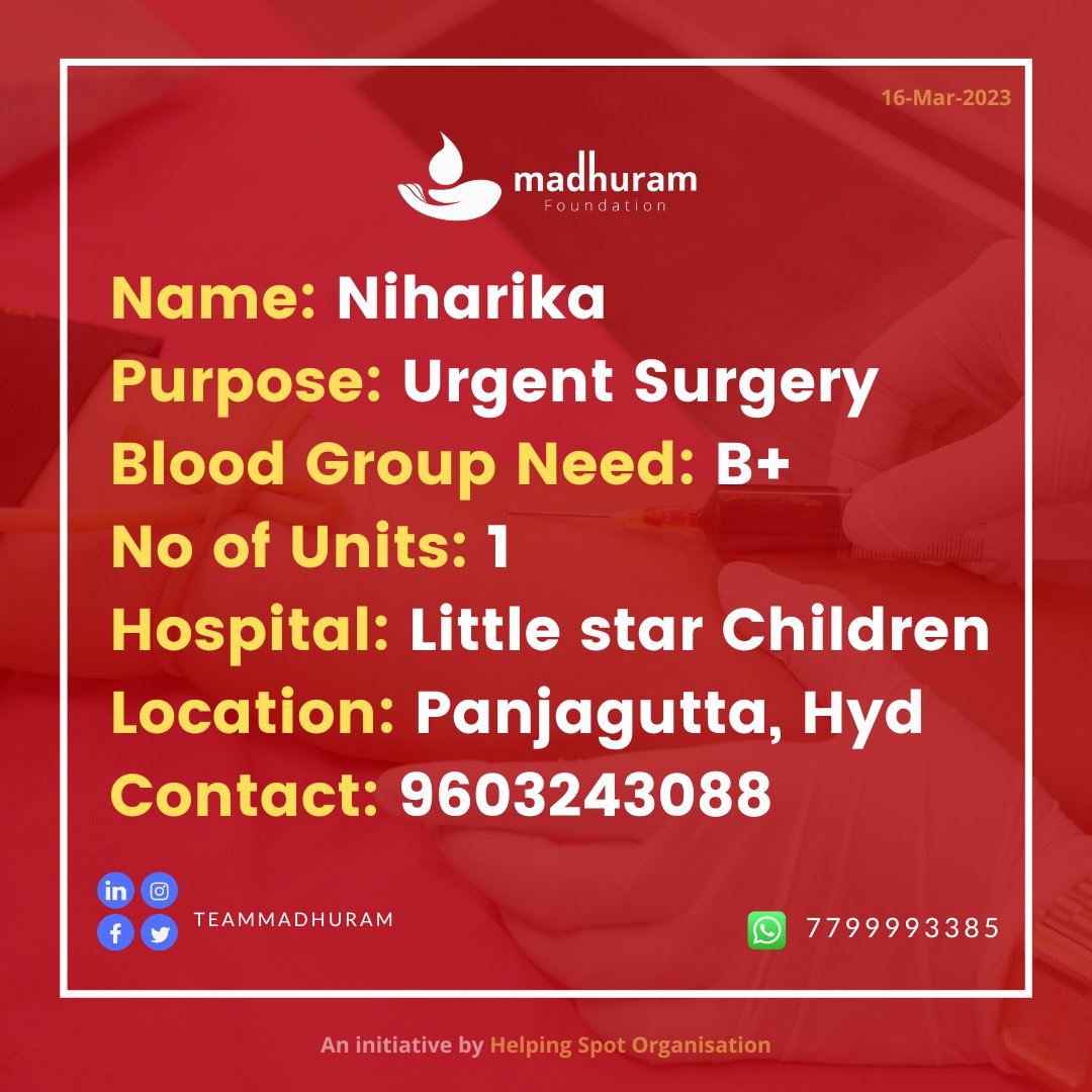 Madhuram Foundation tweet media