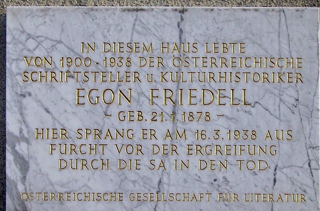 Letnapark's tweet photo. Es gibt nun einmal keine ewigen Werte: ewig ist die Sehnsucht nach ihnen.
Egon #Friedell, Friedmann *21.1.1878 - 16.3.1938 Wien, Suizid
Der Pegel der Kultur steht am tiefsten, wenn sie am eindeutigsten ist.
Ich bin reisefertig!- an v Horvath
(vor Sprung: Treten Sie zur Seite!) https://t.co/31UeazNJkf