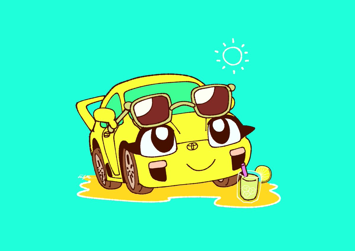 At the beach with Mina the '01 Toyota Supra ! ☀️🏖️
#CarVerse #illustration #illustrations #art #original #Toyota