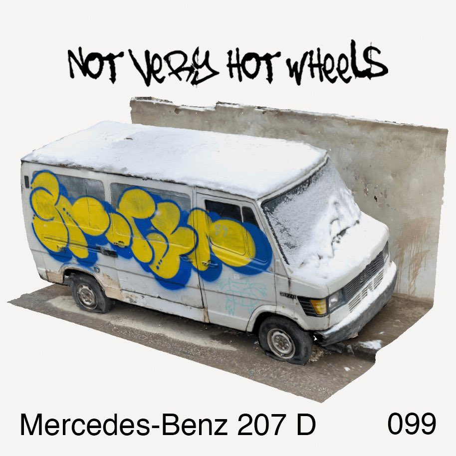 NotVeryHWheels's tweet photo. Mercedes-Benz 207 D 099
It’s a 3D model of real car Mercedes-Benz 207 D used as a car shop and later simply abandoned.
1/1 Price: 0.25 ETH #NotVeryHotWheels #NFTcollectibles #NFTCommunity #NFTs
https://t.co/vO5qOrZ3Bc https://t.co/HFLGrNUrxv