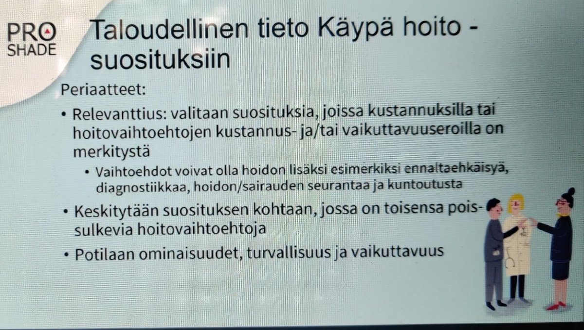 Kuntoutuksen, ja myös prevention, pitää pystyä osoittamaan vaikuttavuus ja kustannusvaikuttavuus. Tutkimusjohtaja Eila Kankaanpää #proshade #resurssit #priorisointi